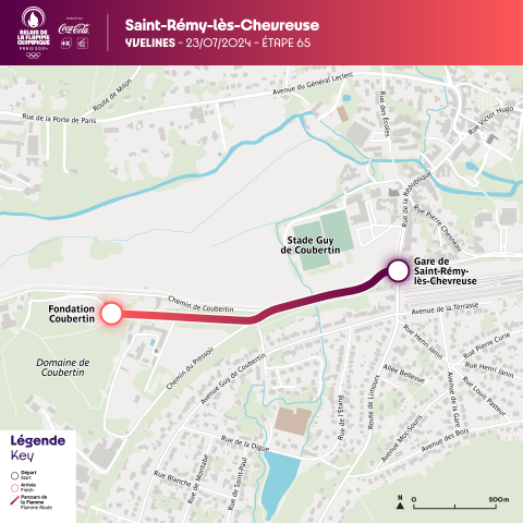 Parcours de la Flamme Olympique à Saint-Rémy-lès-Chevreuse