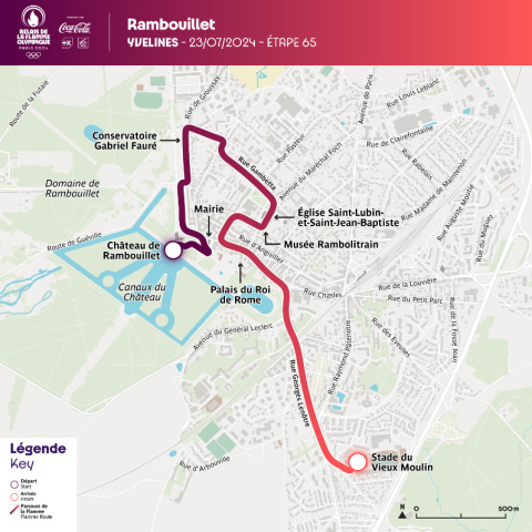 Parcours de passage de la flamme olympique