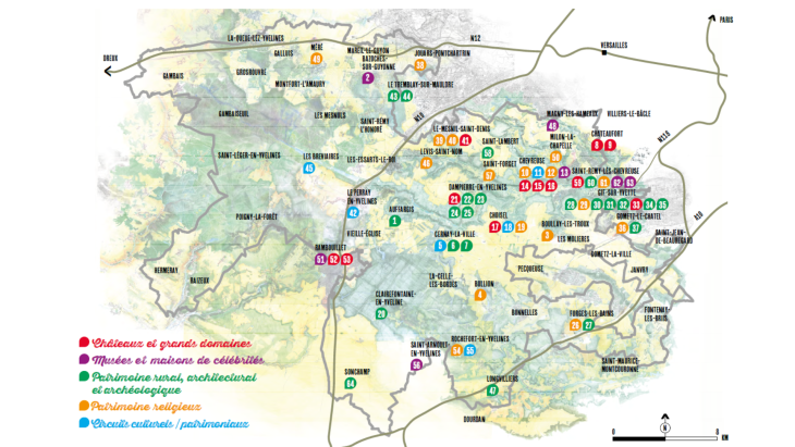 Journées Patrimoine Vallée de Chevreuse carte